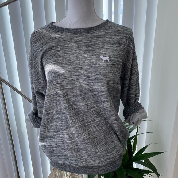 Victoria’s Secret Pink Marl Grey Sweatshirt - Picture 2 of 8